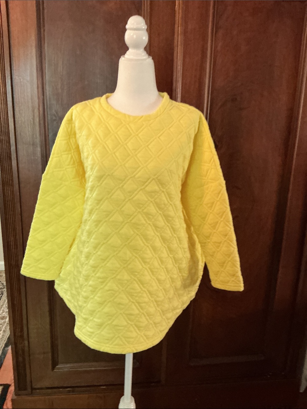 Tuckernuck Yellow Quilted Crewneck Sweatshirt